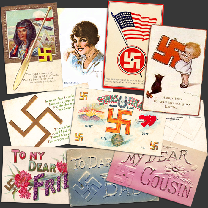 американские открытки со свастикой
