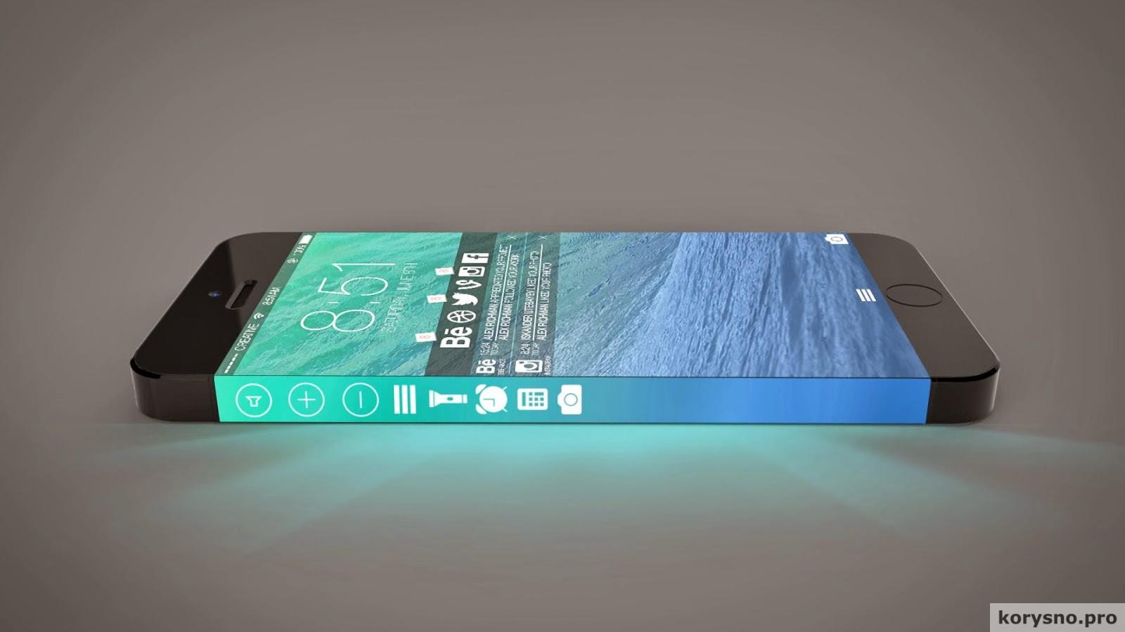 У iPhone 8 появятся боковые экраны