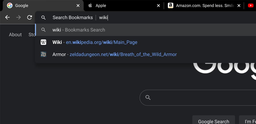 Chrome теперь позволяет искать @историю и @закладки в адресной строке